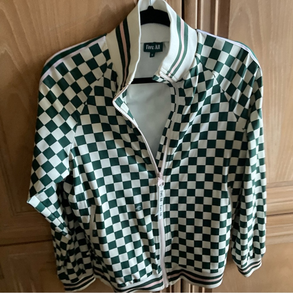 Fore All Green and White Jacket with full Zipper
